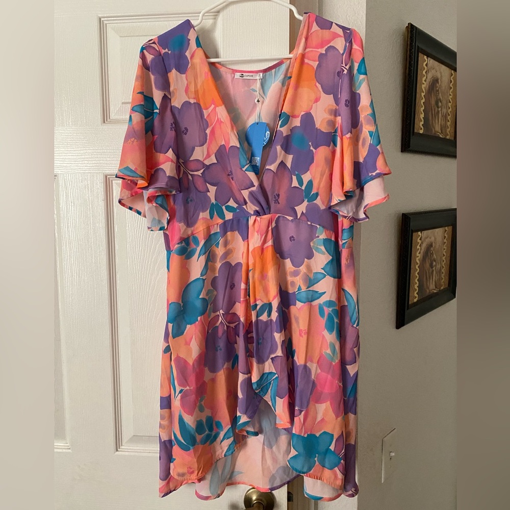 Cupshe Colorful Floral Swim Coverup